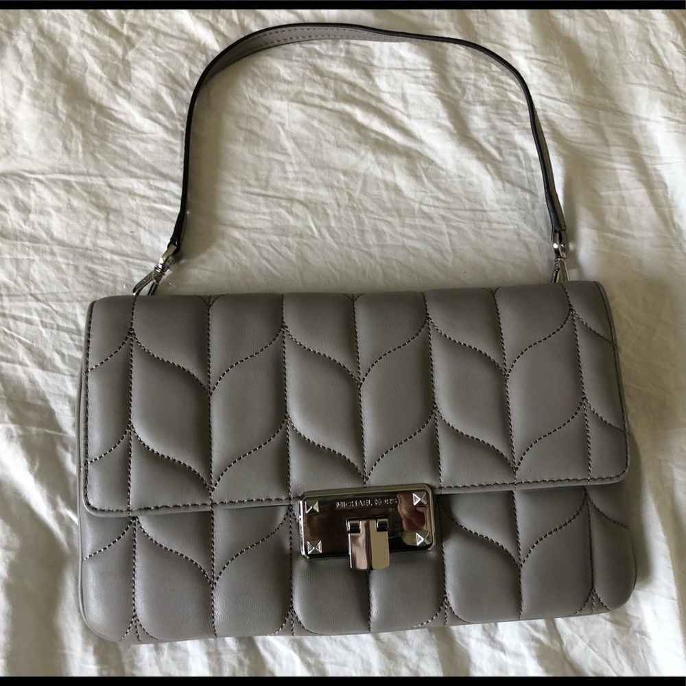 Authentic grey leather MK bag.
